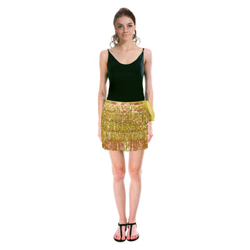Sequin Fringe Skirt (Gold)
