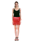 Sequin Fringe Skirt (Red)