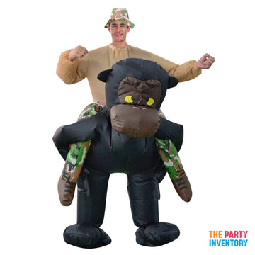 Adult Inflatable Gorilla Rider Costume
