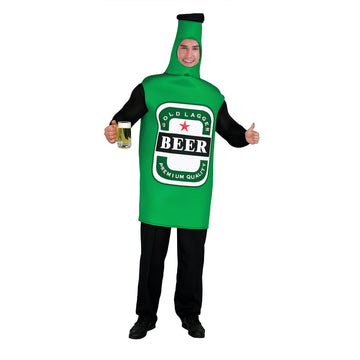 Adult Green Beer Bottle Costume
