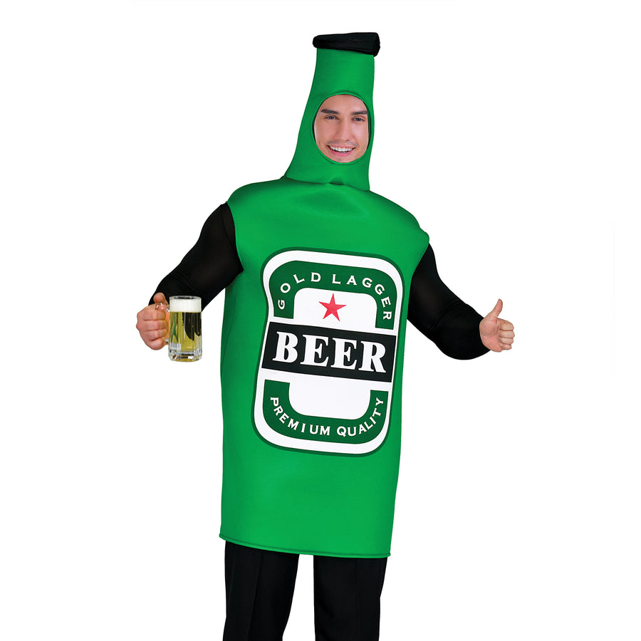 Adult Green Beer Bottle Costume