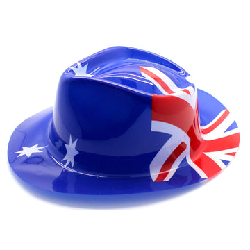 Plastic Australian Flag Trilby Hat