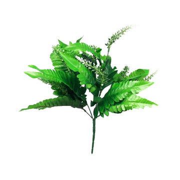 Artificial Fern Leaf Branch with Flowers