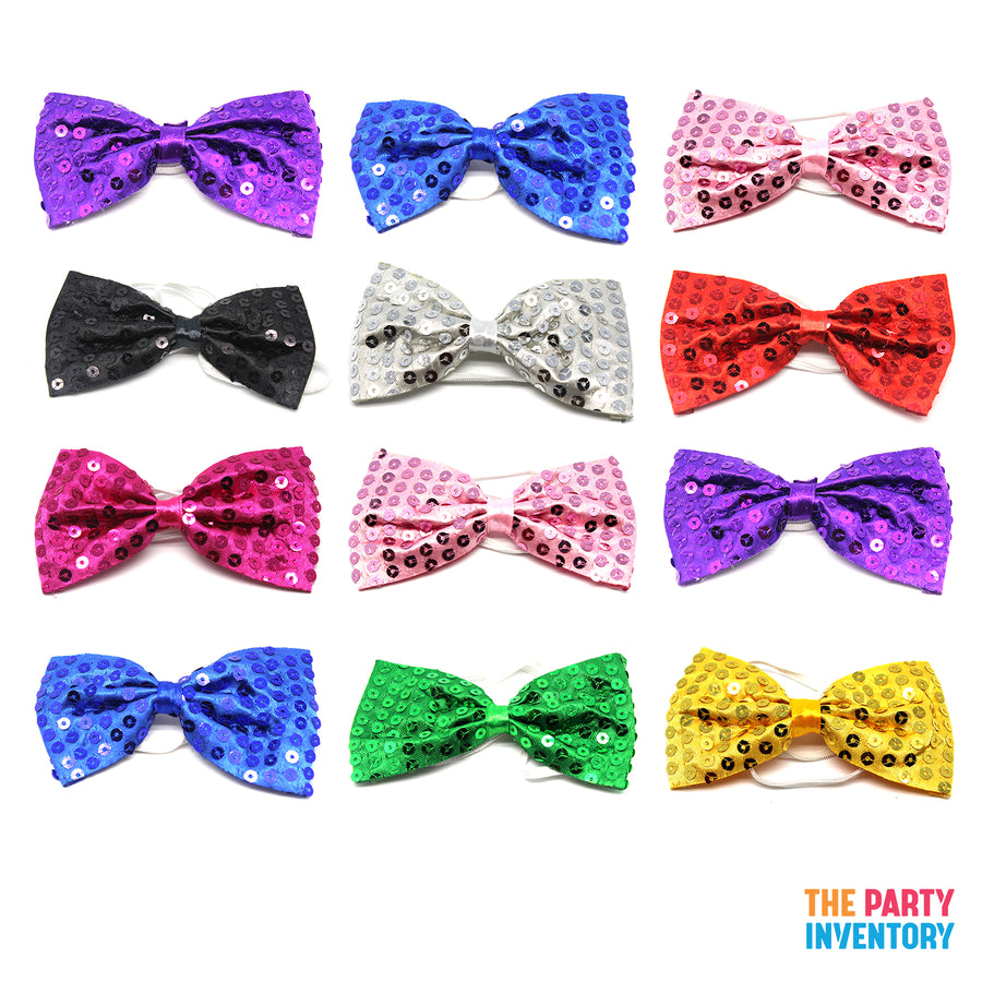 Sequin Bow Ties (Pack of 12)