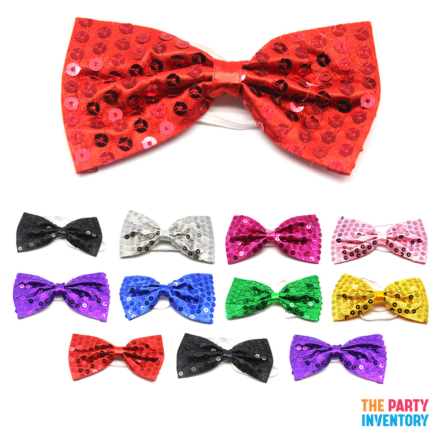 Sequin Bow Ties (Pack of 12)