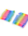Rainbow Fishnet Gloves Short (Vertical Stripe)