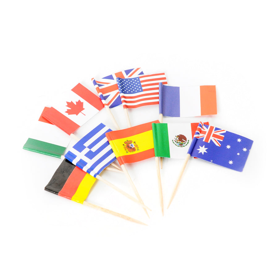 World Flag Toothpicks 50pk