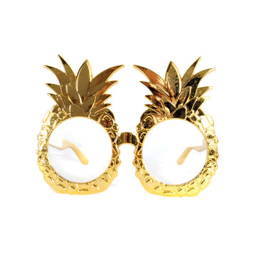 Metallic Gold Pineapple Party Glasses