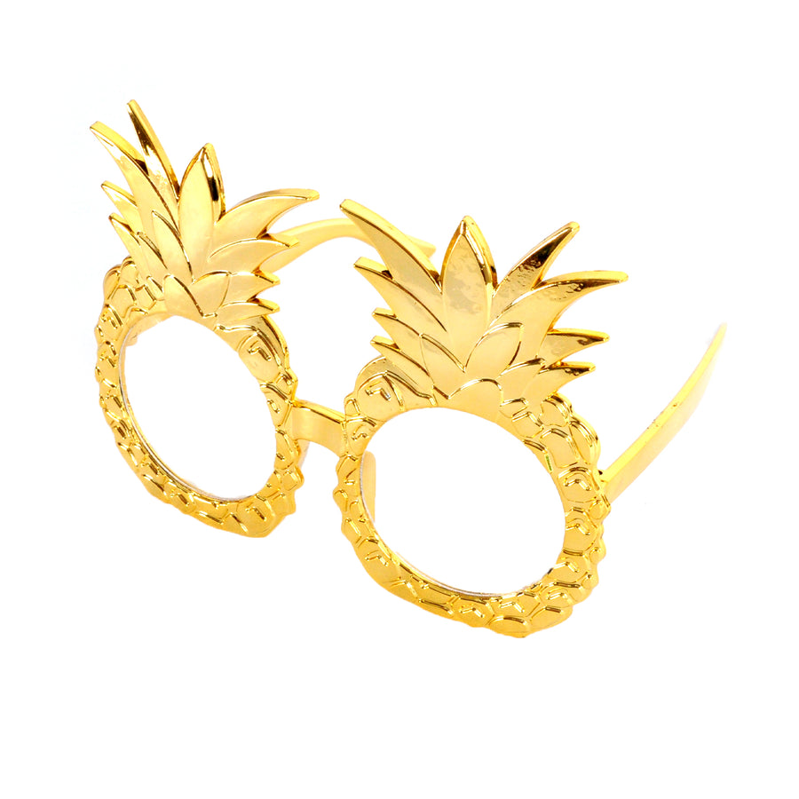 Metallic Gold Pineapple Party Glasses
