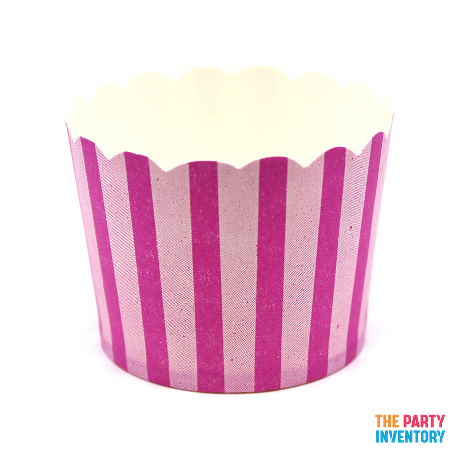 Pink Vertical Stripe Paper Cupcake Cups (25pk)