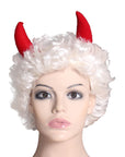 Short Wig with Devil Horns
