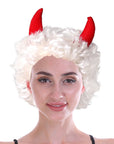Short Wig with Devil Horns