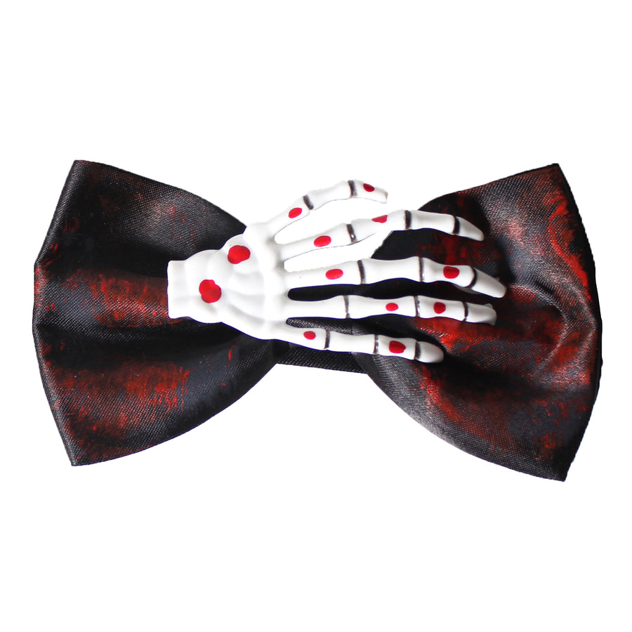Bloody Skeleton Hand Bow Tie