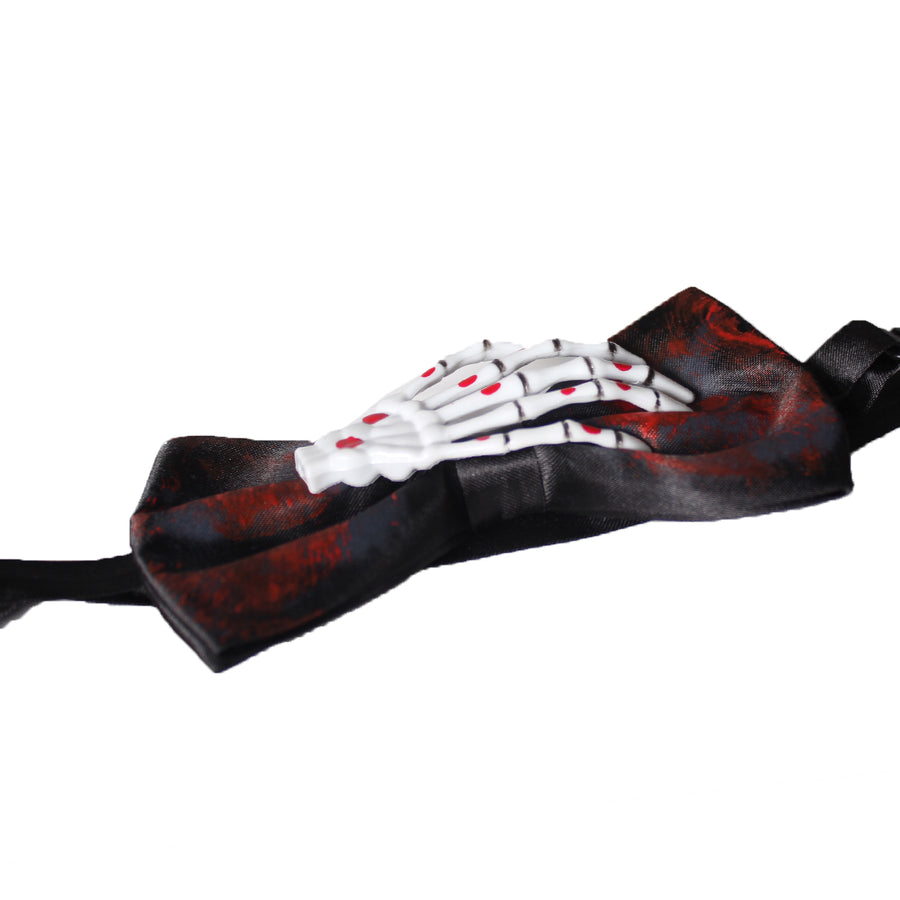 Bloody Skeleton Hand Bow Tie