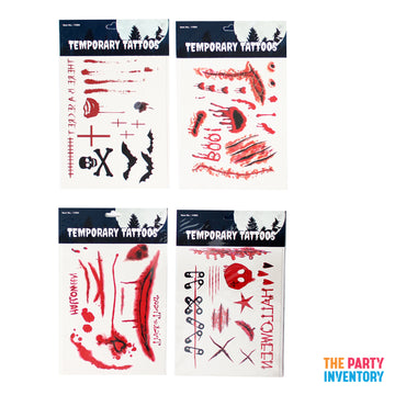 Gory Halloween Temporary Tattoos