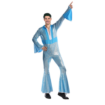 Adult Disco Man Jumpsuit (Blue)