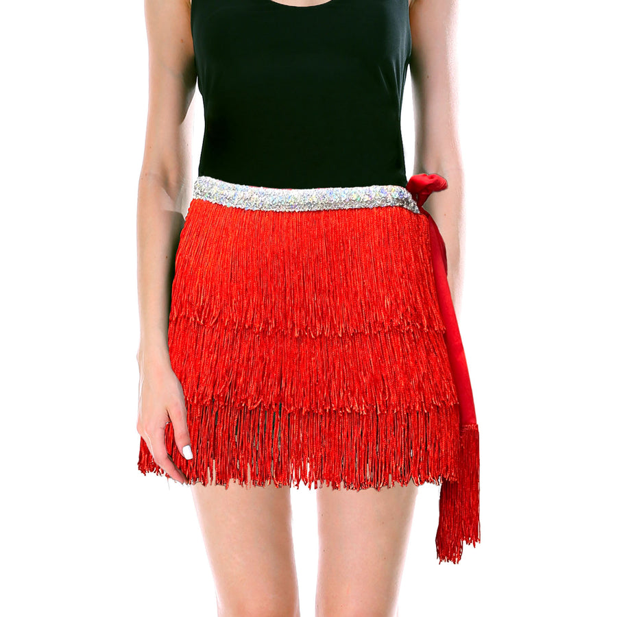 Fringe Skirt (Red)