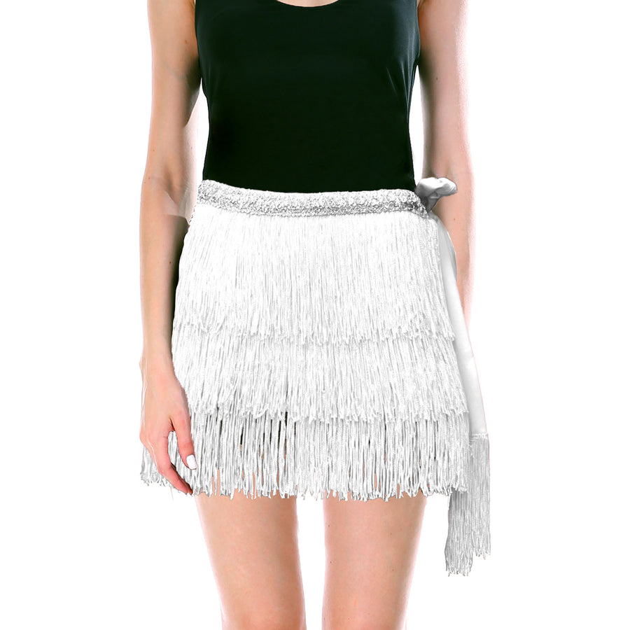Fringe Skirt (White)