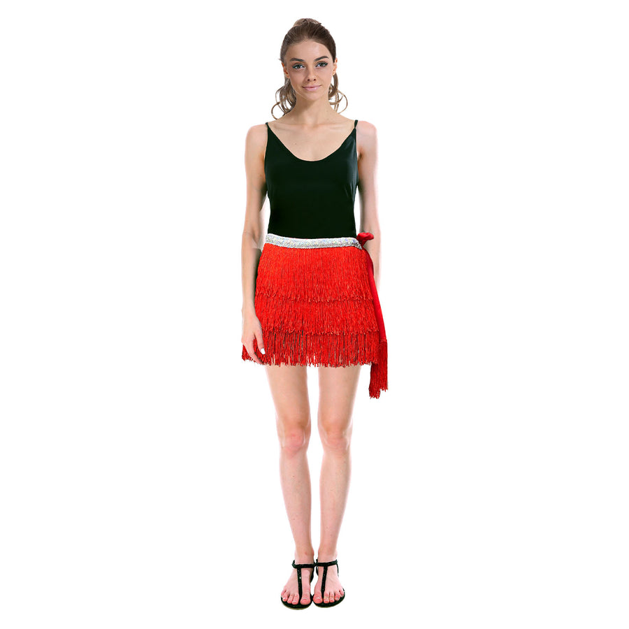 Fringe Skirt Red
