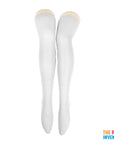 White Plain Over Knee Stockings