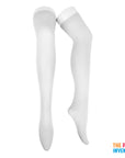 White Plain Over Knee Stockings