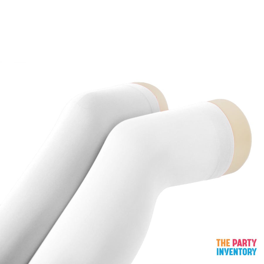 White Plain Over Knee Stockings