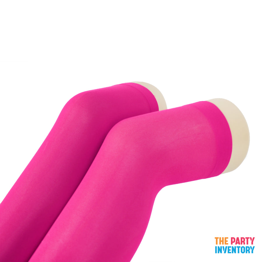 Pink Plain Over Knee Stockings