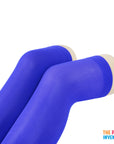 Blue Plain Over Knee Stockings